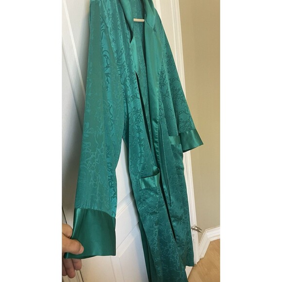 Vintage Victoria’s Secret Gold Label Emerald Green Robe Size Small - Picture 8 of 8
